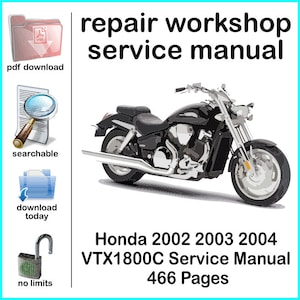 Manuale di assistenza Honda 2002 2003 2004 VTX1800C 466 pagine