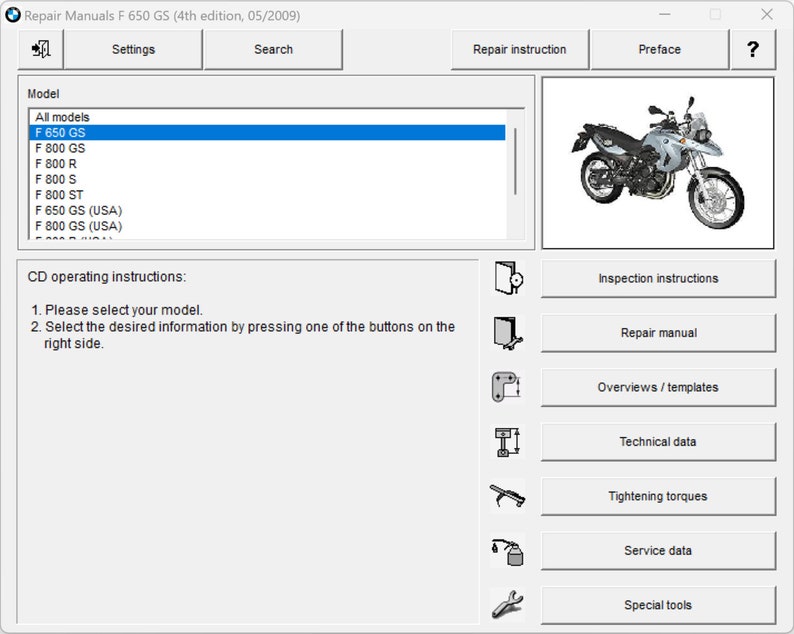 2009 BMW F650GS SERVICE MANUAL PDF visual data 3
