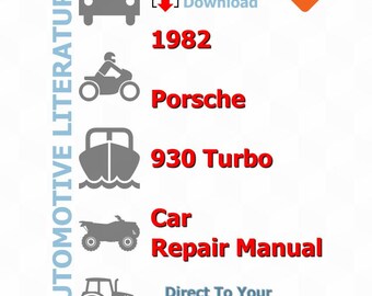 Porsche 930 Turbo 1982 Service Manual Repair, Workshop Factory Manual, DIY Guide Maintenance, Instant Download PDF - English Language
