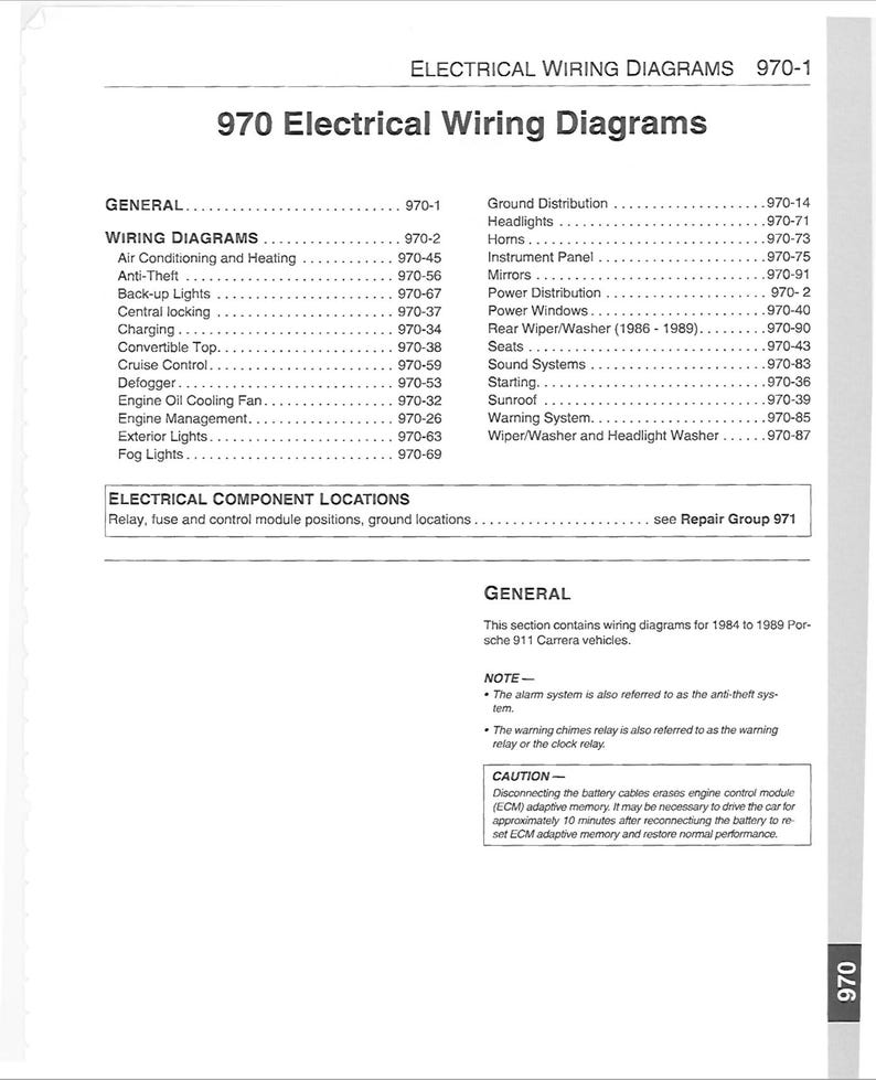 1984-1989 Porsche 911 Carrera Car Repair Manual