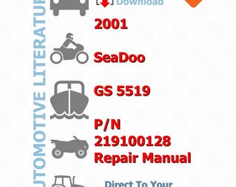 SeaDoo GS5519 2001 Servicehandbok Reparation, Verkstadsfabrikshandbok, Gör-det-själv-guide Underhåll, Direktnedladdning PDF - Engelska