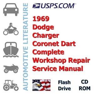 1969 Dodge Charger Coronet Dart Factory Complete Workshop Repair Service Shop Manual