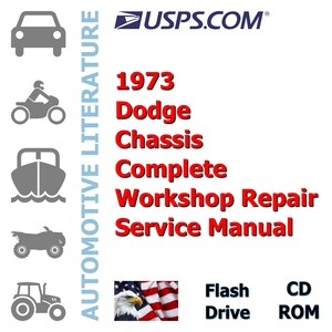 1973 Dodge Chassis Complete Workshop Repair Service Shop Manual
