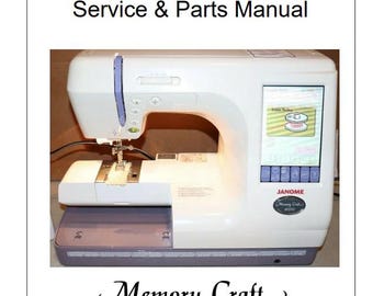 Manual de servicio y lista de piezas de la Janome MC10000