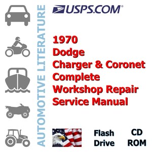 1970 Dodge Charger Coronet Factory Complete Workshop Repair Service Shop Manual