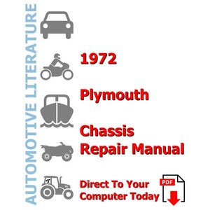 1972 Plymouth Chassis Repair Manual