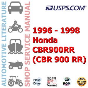 1996 1997 1998 Honda CBR900RR (CBR 900 RR) Factory Complete Workshop Repair Service Shop Manual