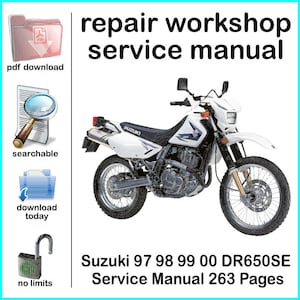 Suzuki 97 98 99 00 DR650SE Complete Workshop Repair Service Shop Manual