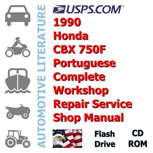 1990 Honda CBX 750F Portuguese Complete Workshop Repair Service Shop Manual