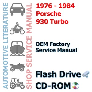1976-84 Porsche 930 Turbo Workshop Service Manual 407 Pages