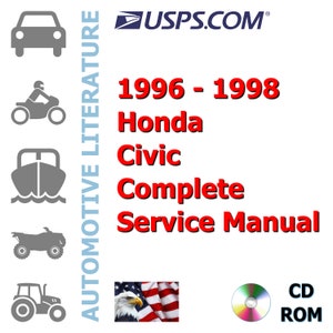 1996 1997 1998 Honda Civic Kompletny warsztat Naprawa Serwis Instrukcja obsługi