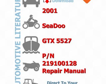 SeaDoo GTX5527 2001 Servicehandbok Reparation, Verkstadsfabrikshandbok, Gör-det-själv-guide Underhåll, Direktnedladdning PDF - Engelska