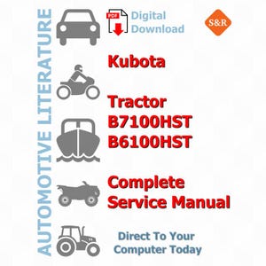 Kubota B7100 Service Manual, Workshop Repair Manual, Complete Download PDF