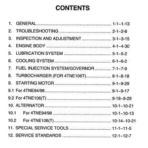 Komatsu Diesel Engine 4D98, 4D106, S4D106 Series Repair Manual