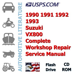 1990 1991 1992 1993 Suzuki VX800 Factory Complete Workshop Repair Service Shop Manual