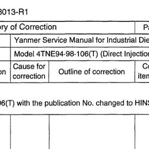 Komatsu Diesel Engine 4D98, 4D106, S4D106 Series Repair Manual