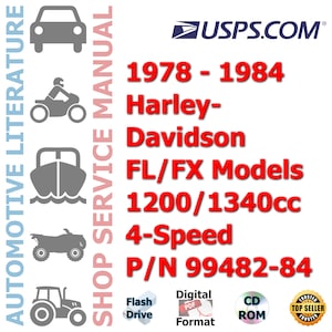 Harley Davidson 1978-1984 FL FX 1200 1340 Shovelhead Service