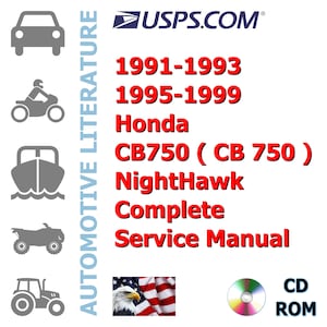 1991-1993 1995-1999 Honda CB750 ( CB 750 ) NightHawk Complete Service Manual