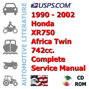 1990,1991,1992,1993,1994,1995,1996,1997,1998,1999,2000,2001,2002 Honda XR750 Africa Twin 742cc. Workshop Complete Repair Service Shop Manual