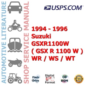 1994 1995 1996 Suzuki GSXR1100W ( GSX R 1100 W ) Wr / Ws / Wt Complete Service Manual