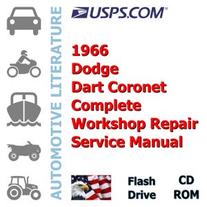1966 Dodge Dart Coronet Complete Workshop Repair Service Manual
