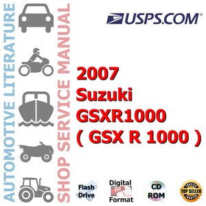 2007 Suzuki GSXR1000 ( GSX R 1000 ) Factory Complete Workshop Repair Service Shop Manual