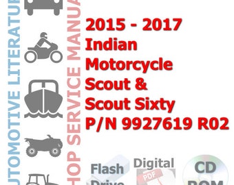 2015-2017 Indian Motorcycle Scout & Scout Sixty P/N 9927619 R02 Service Manual
