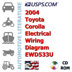2004 Toyota Corolla Electrical Complete Wiring Diagram EWD533U Shop Manual