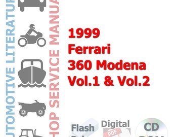 Ferrari 360 Modena オーナーズマニュアル Ferrari 360 Modena Factory Service Repair Manual, Workshop