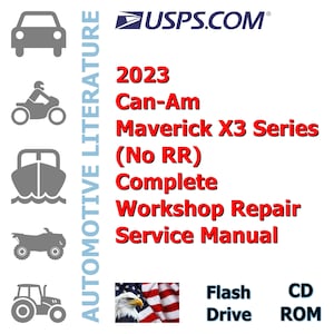 2023 Can-Am Maverick X3 Series (No RR) Factory Complete Workshop Repair Service Shop Manual
