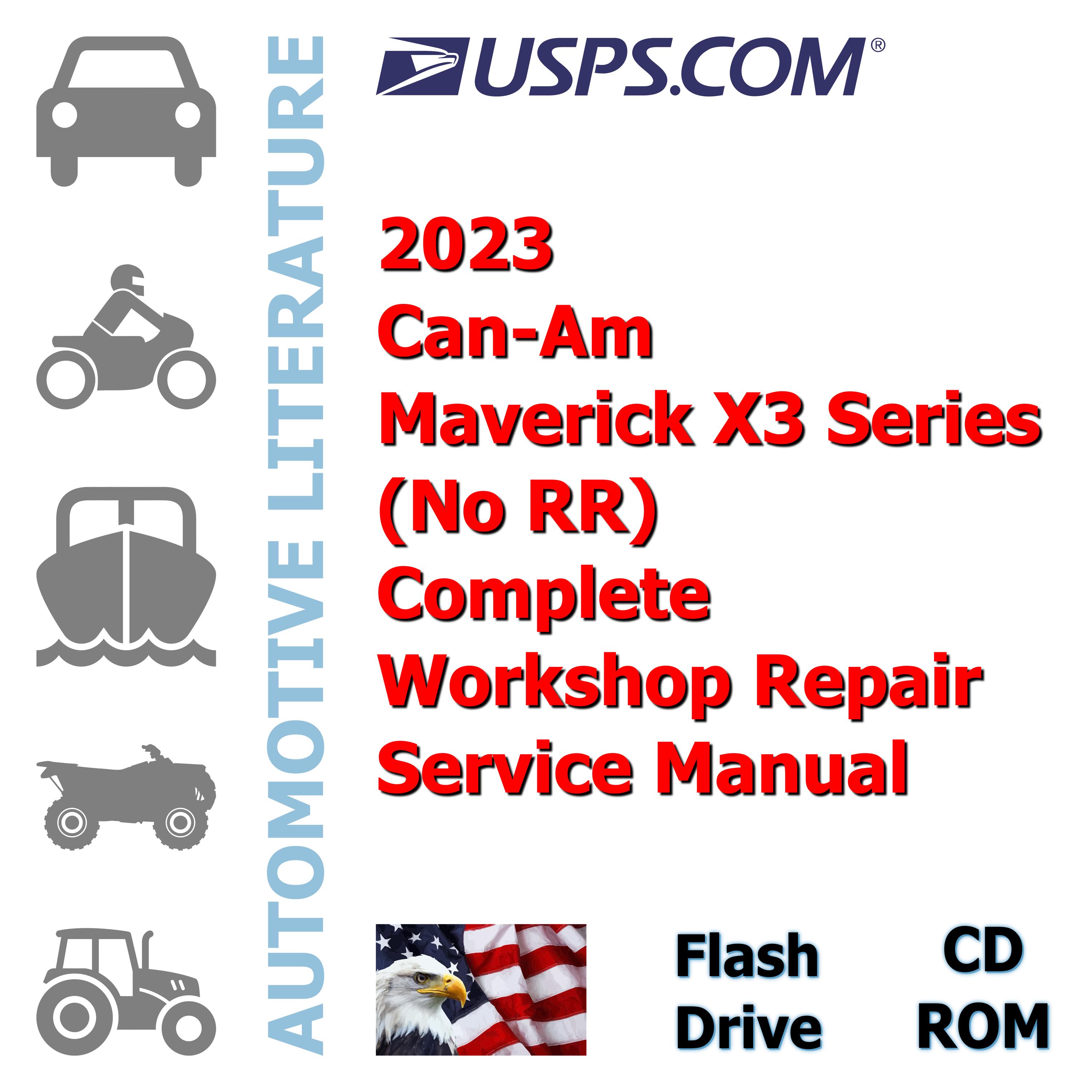 Manual de taller y servicio de reparación completo de fábrica del Can-Am Maverick X3 Series 2023 (sin RR)