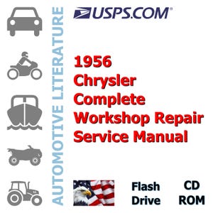 Manuale completo di officina e riparazione Chrysler del 1956