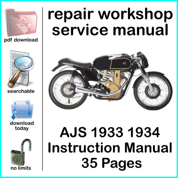 AJS 1933 1934 Instruction Manual 35 Pages