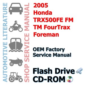 2005 Honda TRX500FE FM TM FourTrax Foreman Repair Service Manual 448 Pages