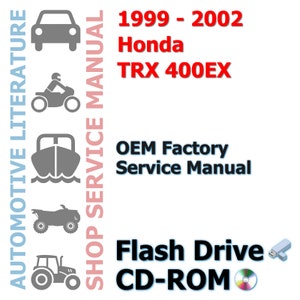 1999 2000 2001 2002 Honda TRX 400EX Factory Complete Workshop Repair Service Shop Manual