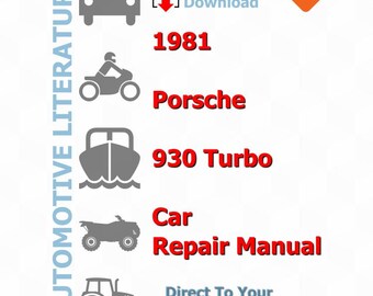 Porsche 930 Turbo 1981 Service Manual Repair, Workshop Factory Manual, DIY Guide Maintenance, Instant Download PDF - English Language