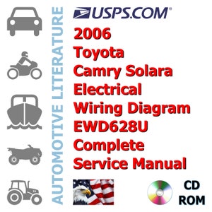 2006 Toyota Camry Solara Electrical Wiring Diagram EWD628U Complete Service Manual