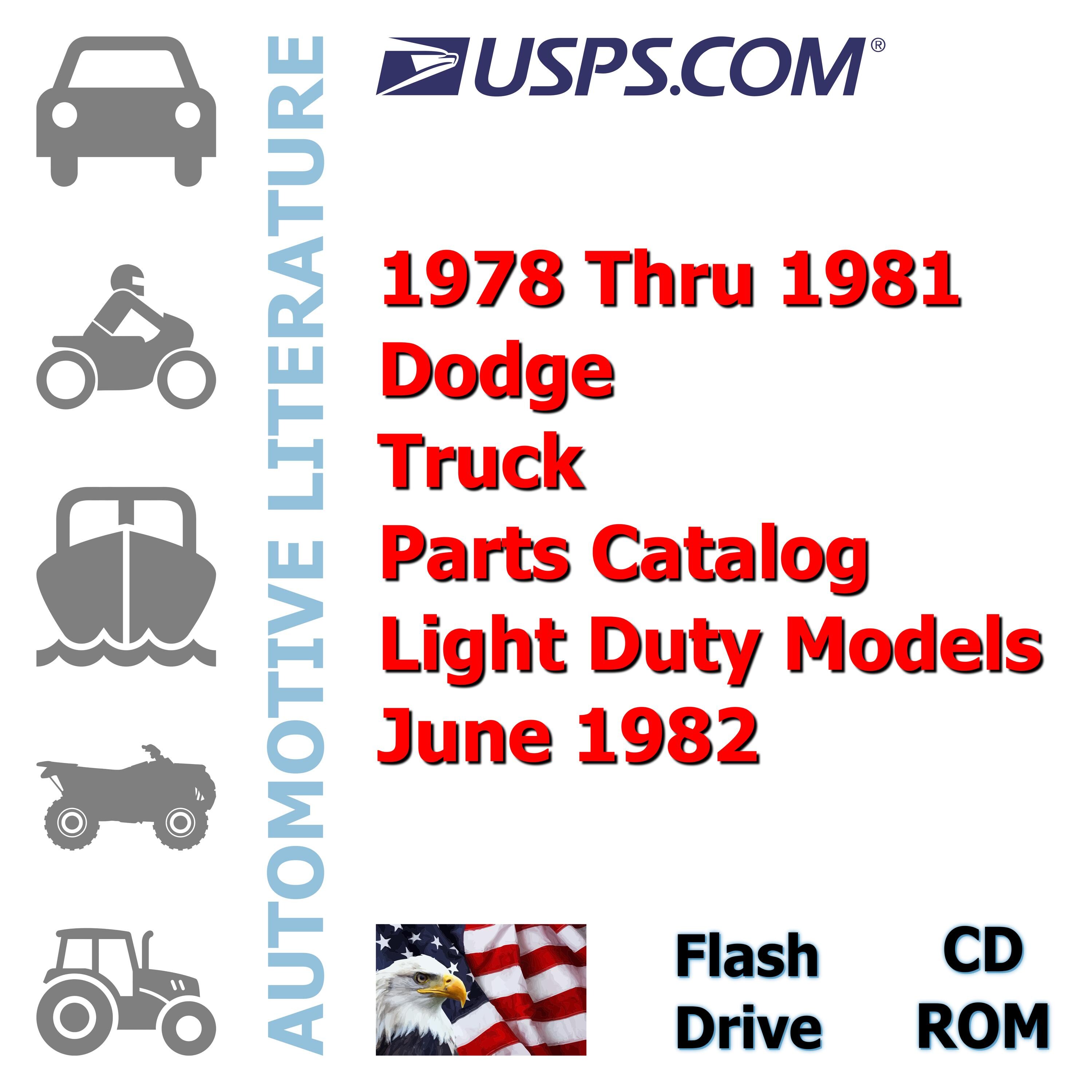 1978 Thru 1981 Dodge Truck Parts Catalog Light Duty Models June 1982 Etsy