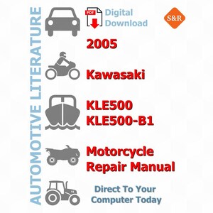 Onderhoudshandleiding Kawasaki KLE500 2005, reparatie, werkplaatsfabriekshandleiding, doe-het-zelfgids onderhoud, pdf-bestand direct te downloaden - Engelse taal