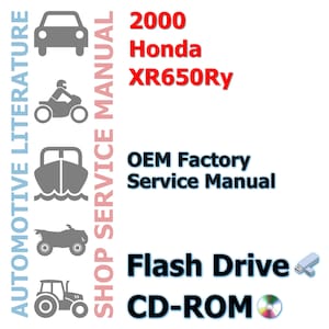 2000 Honda XR650Ry Repair Shop Service Manual 325 Pages
