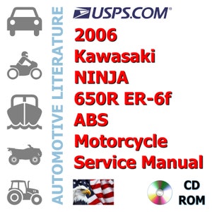 2006 Kawasaki NINJA 650R ER-6f ABS Motorcycle Complete Workshop Repair Service Shop Manual