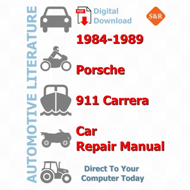 1984-1989 Porsche 911 Carrera Car Repair Manual