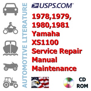 1978 1979 1980 1981 Yamaha XS1100 Complete Workshop Repair Service Shop Manual