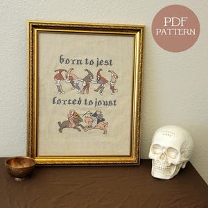 Medieval Jesters Cross Stitch Pattern | Renaissance Knights (PDF Pattern)