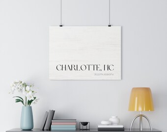 Minimalistic City Poster - Charlotte