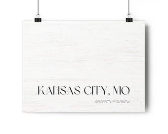 Minimalistic City Poster - Kansas City