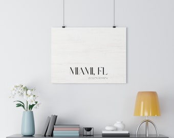 Minimalistic City Poster - Miami