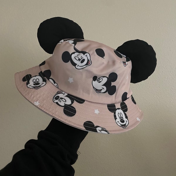 Tan Magical Bucket Hat With Mouse Ears
