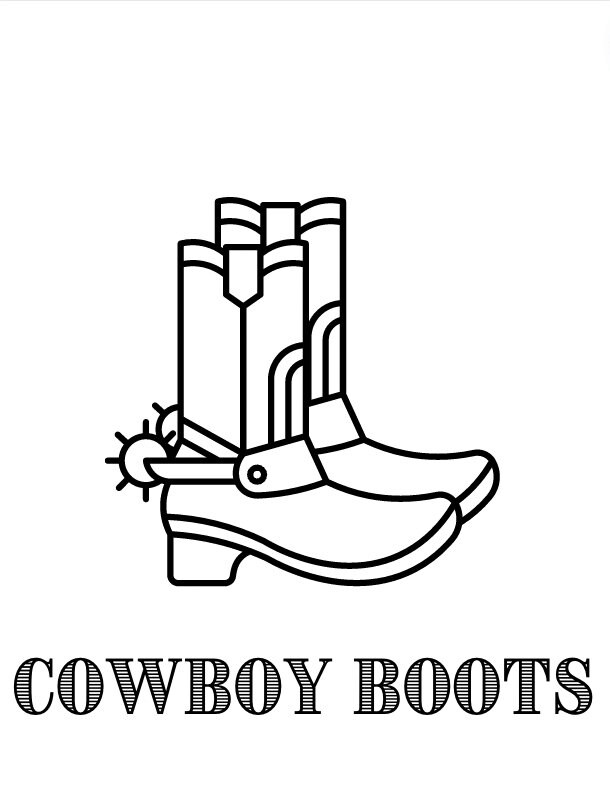 Children's Western Themed Coloring Book - Etsy