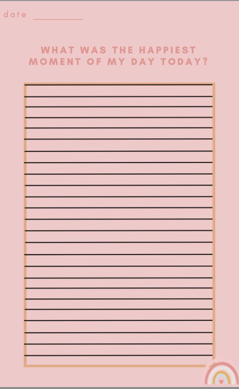 Digital Reading/writing Journal for Self Reflection Etsy